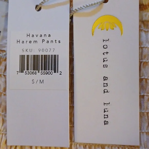 Lotus and Luna Mandala Paisley Havana Harem Pants. Size S/M - Picture 13 of 14